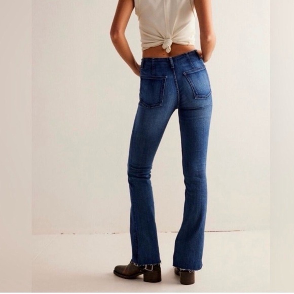 We The Free Level Up Slit Bootcut  Blue Jeans Size 29 - Picture 11 of 12